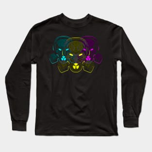 Tri-Portrait Skull - DS13 Long Sleeve T-Shirt